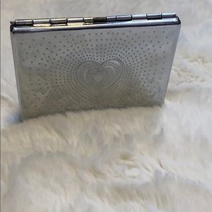 Metal mirrored card holder